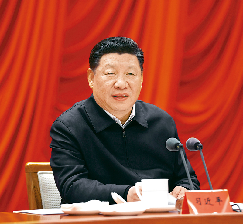 　　2019年1月21日，省部級主要領(lǐng)導(dǎo)干部堅持底線思維著力防范化解重大風(fēng)險專題研討班在中央黨校開班。中共中央總書記、國家主席、中央軍委主席習(xí)近平在開班式上發(fā)表重要講話。 新華社記者 饒愛民/攝